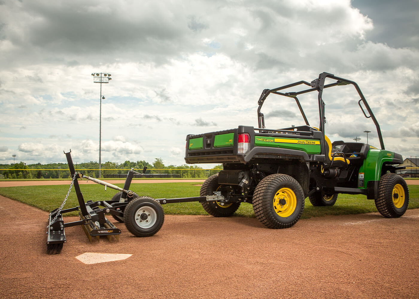 Gator using infield rascal pro on ballfield 